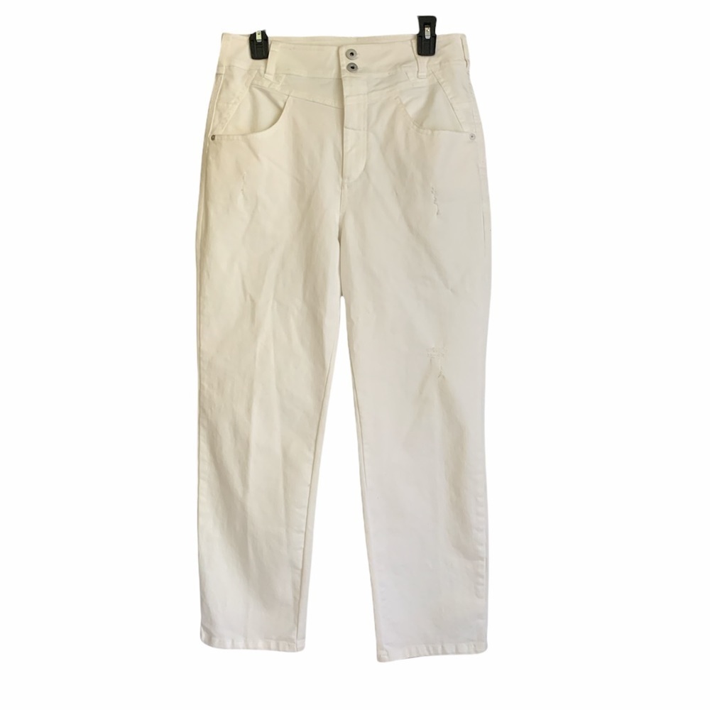 Anthropologie High Rise Cream Jeans